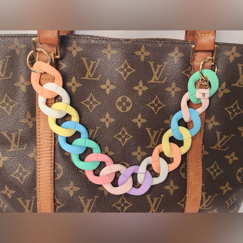 Resin Pastel Candy Box Colorful Bag Charm Chain Top Handle Purse Extender Pink